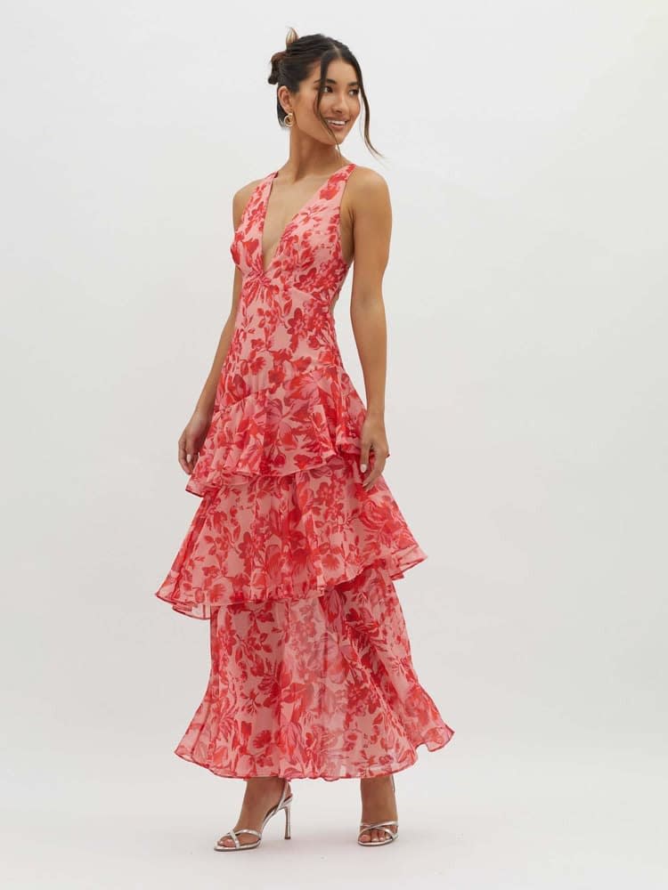 Kalinda Floral Ruffle Midi Dress_4