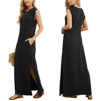 Nicola Sleeveless Maxi Dress with Pockets