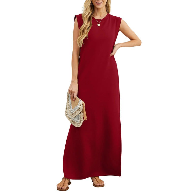 Nicola Sleeveless Maxi Dress with Pockets