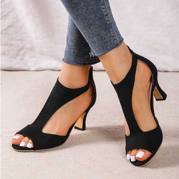 Octavia T-Strap Open Toe Orthopedic Heels
