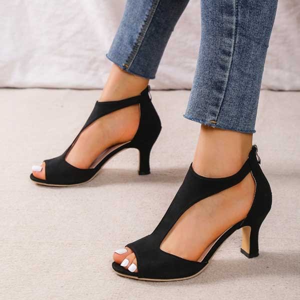 Octavia T-Strap Open Toe Orthopedic Heels
