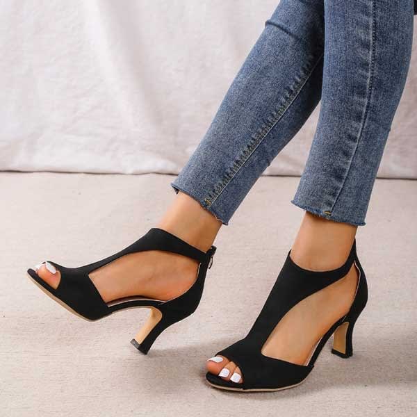 Octavia T-Strap Open Toe Orthopedic Heels_9