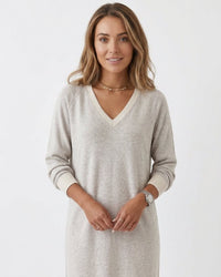 June V-Neck Knit Midi Dress