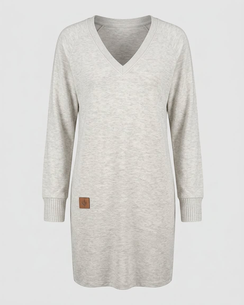 June V-Neck Knit Midi Dress_2