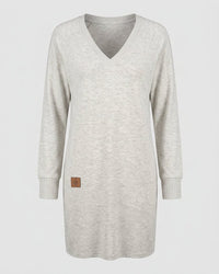 June V-Neck Knit Midi Dress