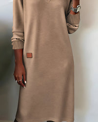 June V-Neck Knit Midi Dress