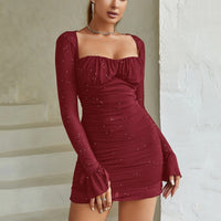 Joanne Long Sleeve Cocktail Mini Dress