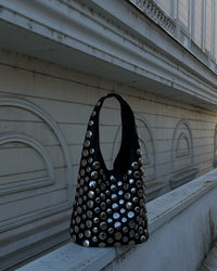 Vesper Studded Slouchy Shoulder Bag
