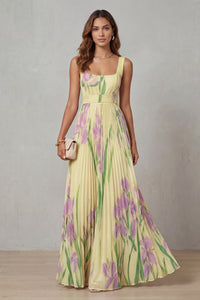 Gabriella Floral Pleated Maxi Dress
