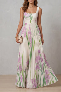 Gabriella Floral Pleated Maxi Dress