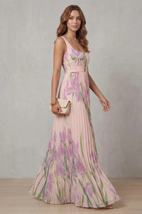 Gabriella Floral Pleated Maxi Dress