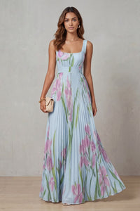 Gabriella Floral Pleated Maxi Dress