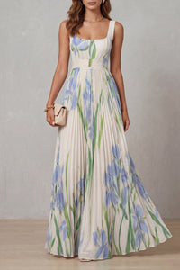 Gabriella Floral Pleated Maxi Dress