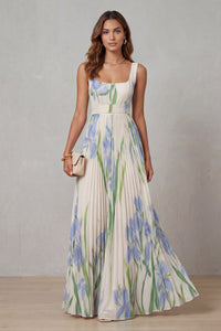 Gabriella Floral Pleated Maxi Dress
