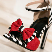 Sanna Striped Bow Pumps