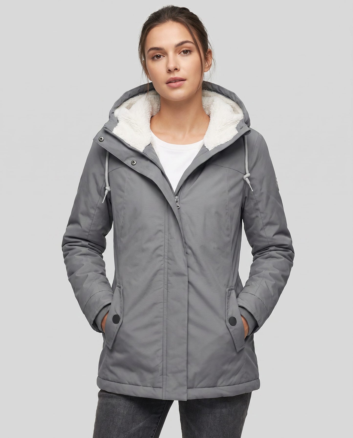 Salvia Waterproof Fleece Lined Rain Jacket_3