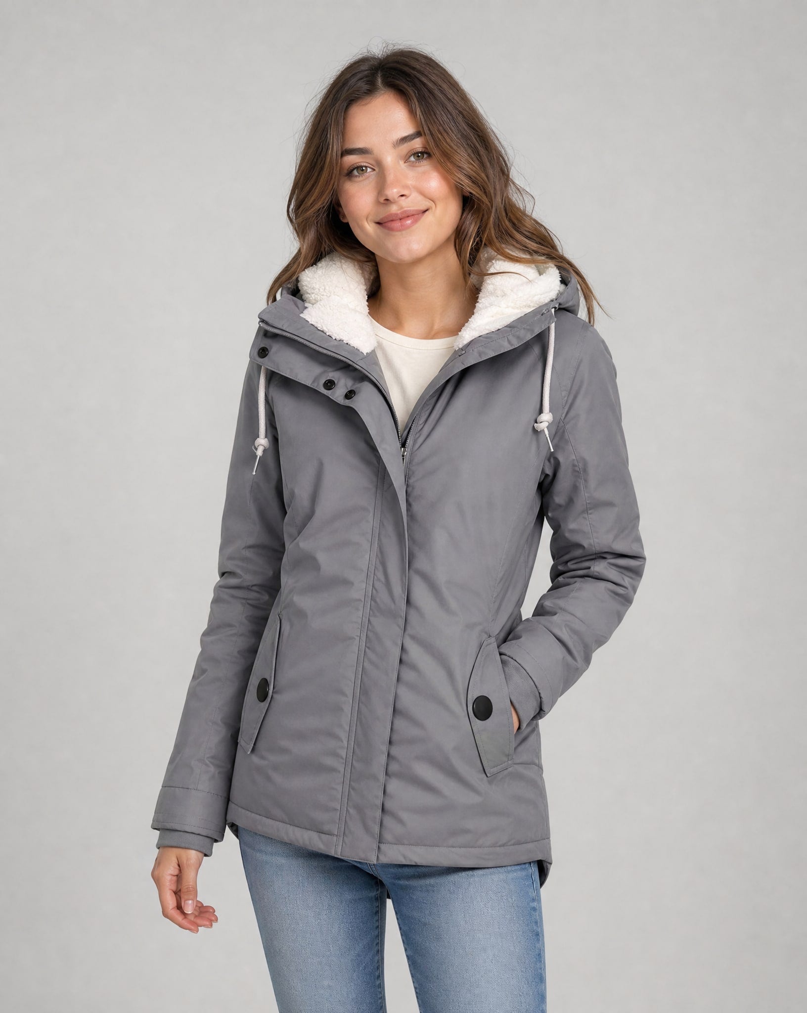 Salvia Waterproof Fleece Lined Rain Jacket