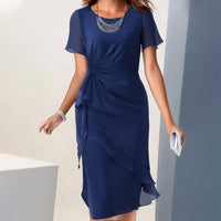 Lilly Ruffle Flutter Sleeve Wrap Midi Dress