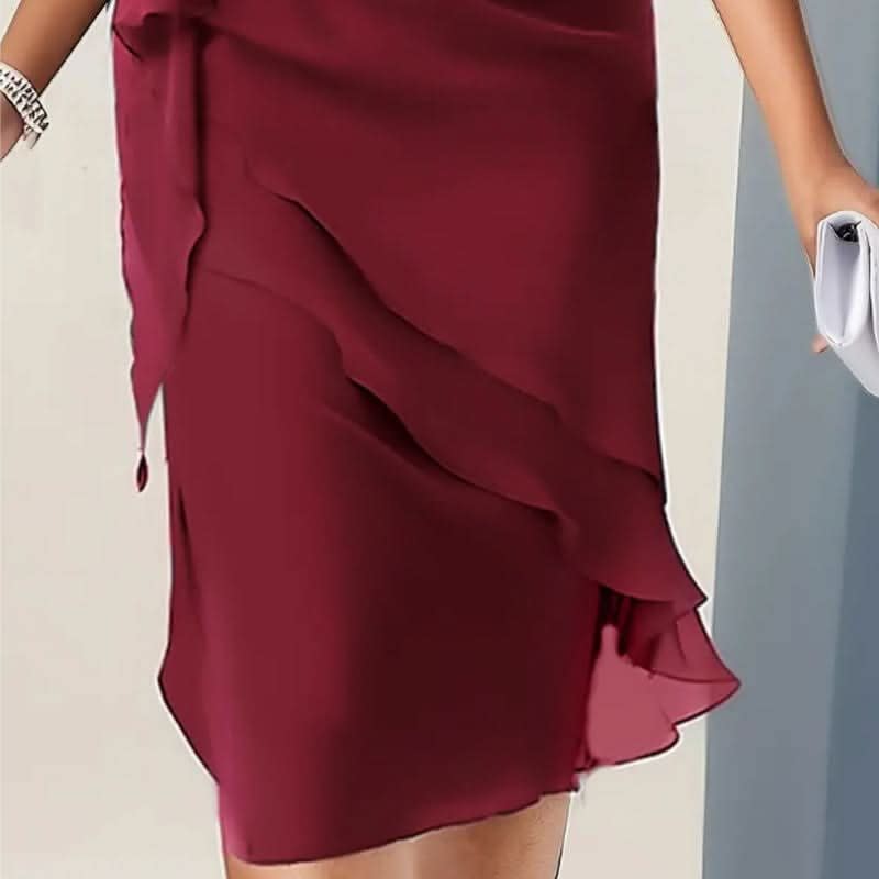 Lilly Ruffle Flutter Sleeve Wrap Midi Dress_5
