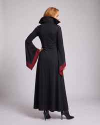 Esther Vampire Costume Lace Up Maxi Gown with Stand Collar