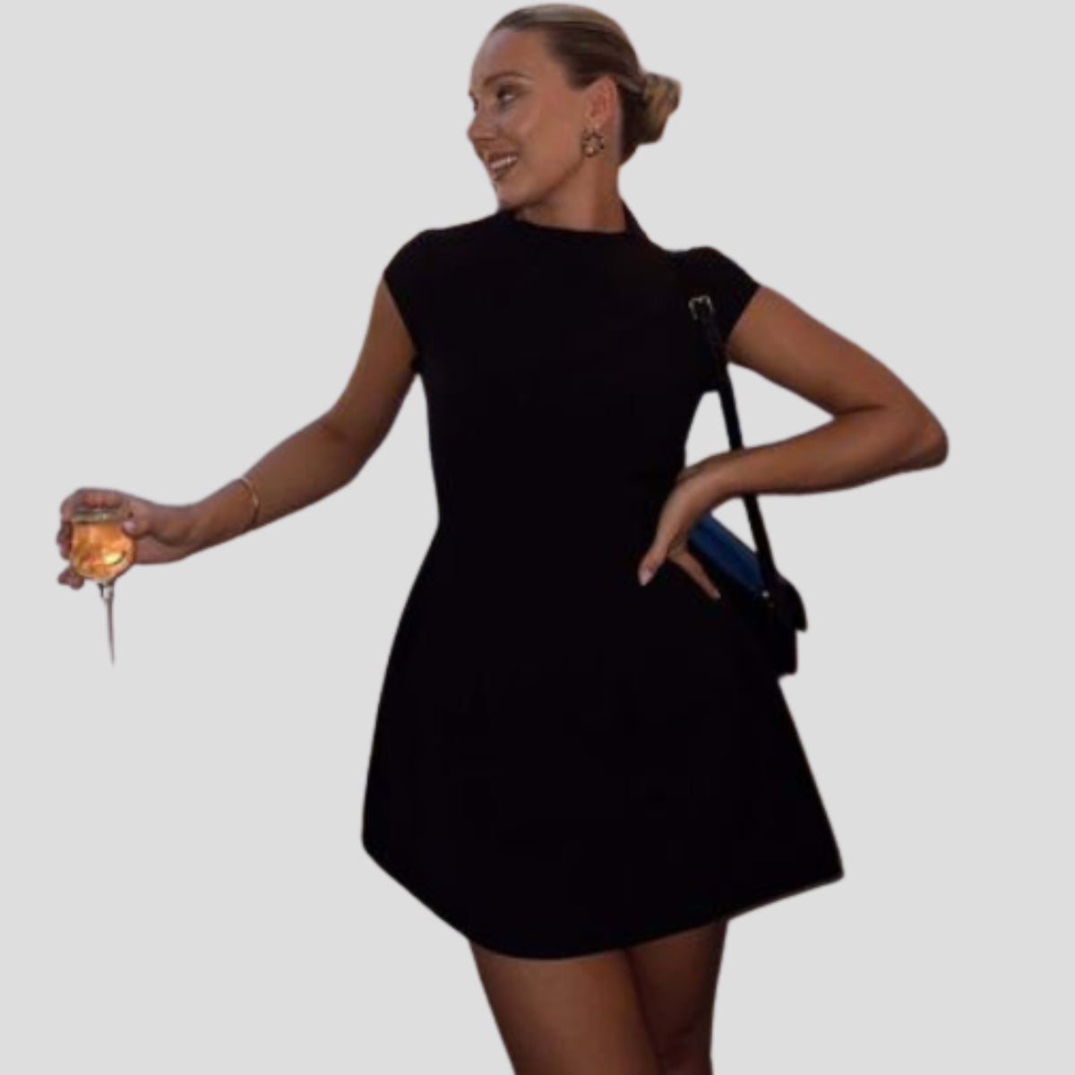 Anita Cap Sleeve A-Line Cocktail Mini Dress_6