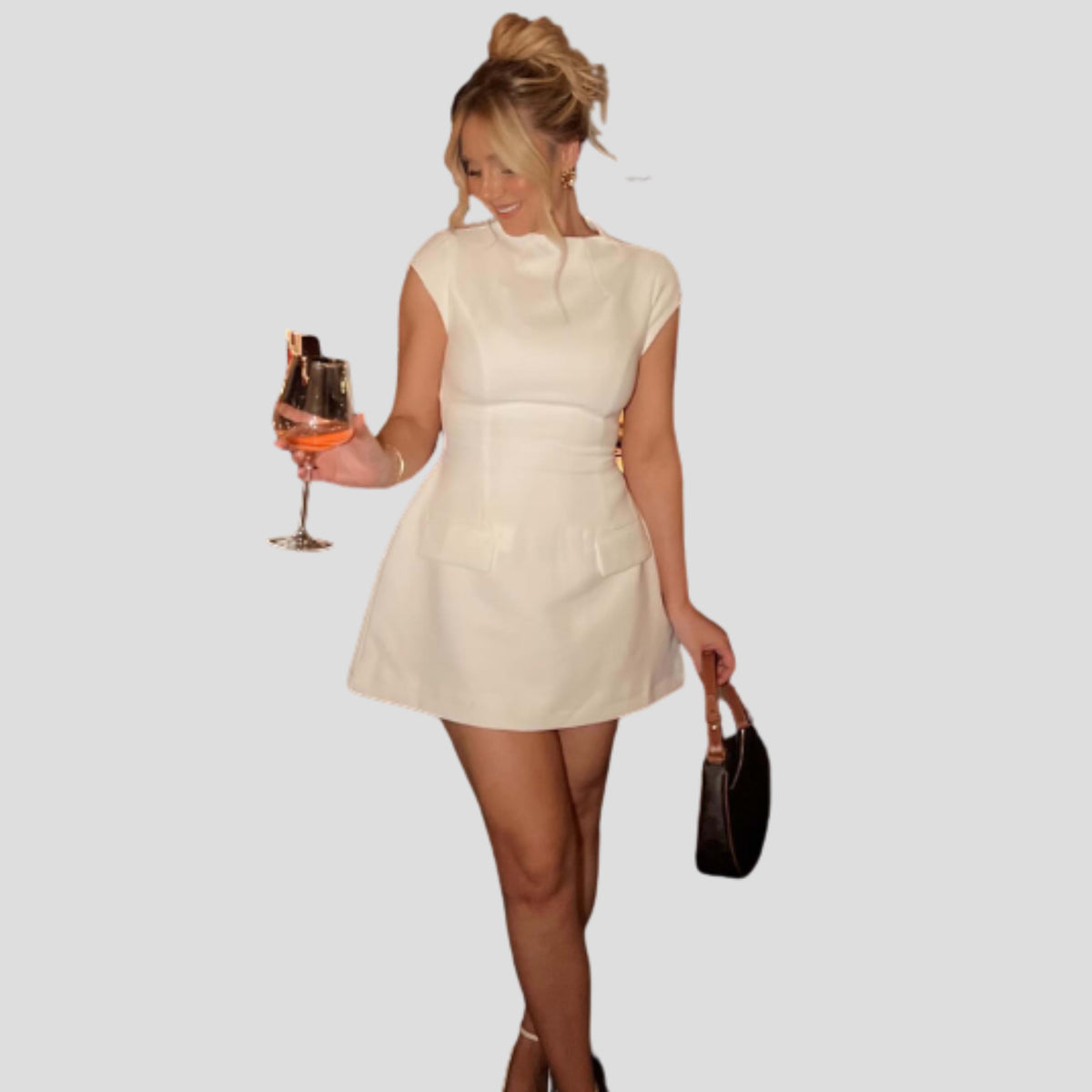 Anita Cap Sleeve A-Line Cocktail Mini Dress_9