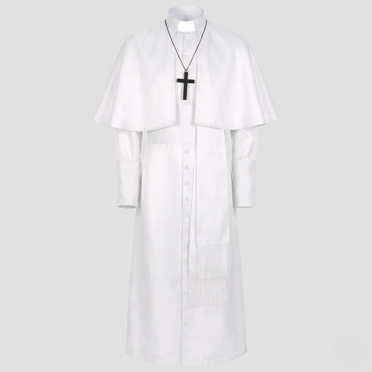 Marcia Priest Costume Robe with Shoulder Cape and Cross Pendant_5