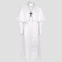Marcia Priest Costume Robe with Shoulder Cape and Cross Pendant