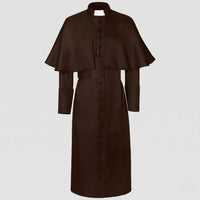 Marcia Priest Costume Robe with Shoulder Cape and Cross Pendant
