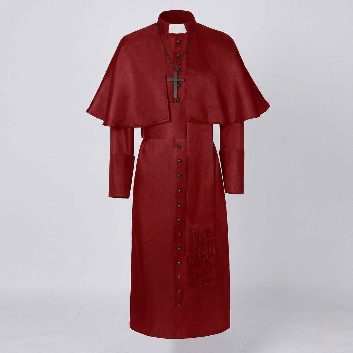 Marcia Priest Costume Robe with Shoulder Cape and Cross Pendant_7