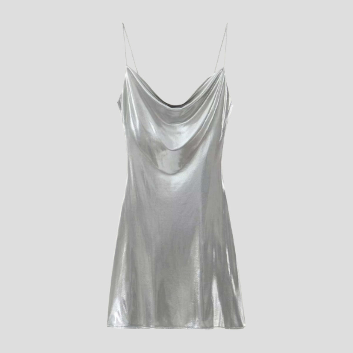 Fleur Satin Cowl Neck Party Mini Dress_6