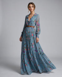Tansy Floral Print Long Sleeve Maxi Dress