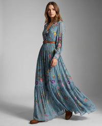 Tansy Floral Print Long Sleeve Maxi Dress