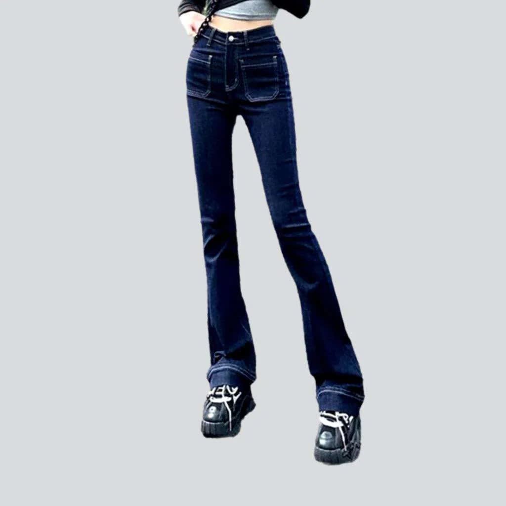 Daphne High Waisted Patch Pocket Bootcut Jeans