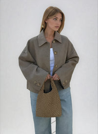 Rhona Cropped Wool Blend Jacket