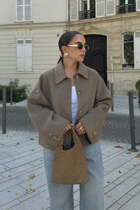 Rhona Cropped Wool Blend Jacket
