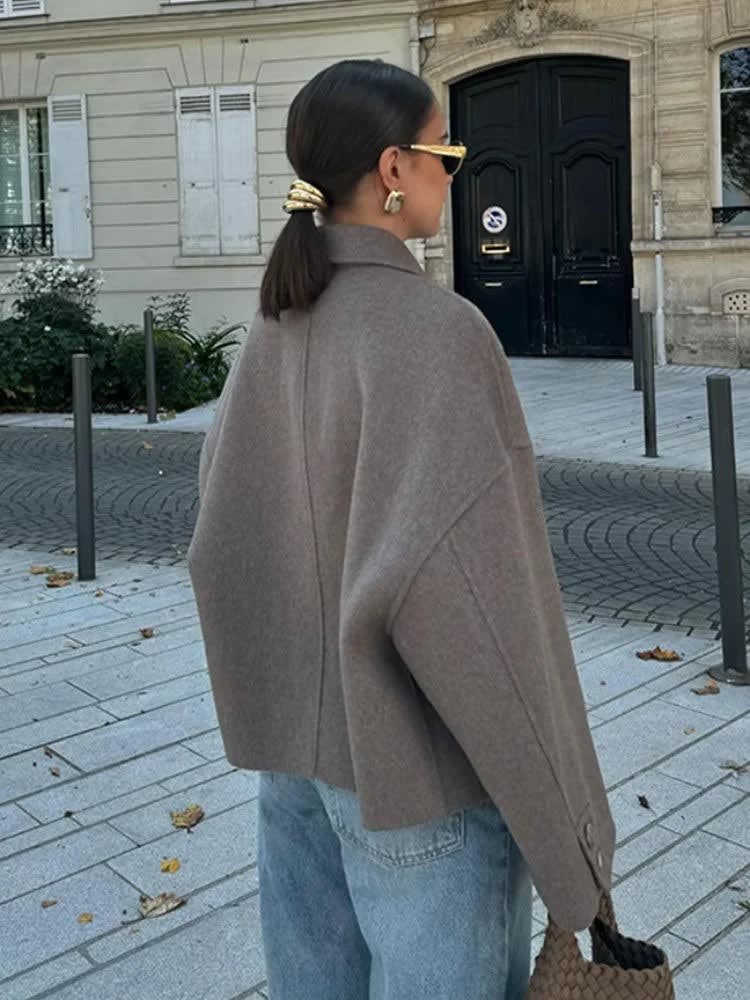 Rhona Cropped Wool Blend Jacket