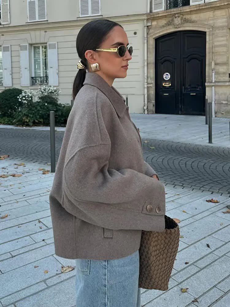 Rhona Cropped Wool Blend Jacket