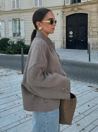 Rhona Cropped Wool Blend Jacket