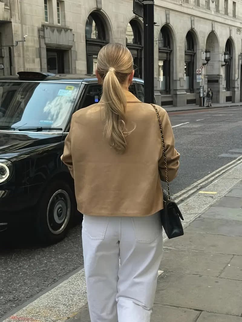 Vela Faux Suede Button Down Jacket