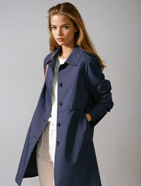 Raina Button Front Trench Coat