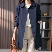 Raina Button Front Trench Coat