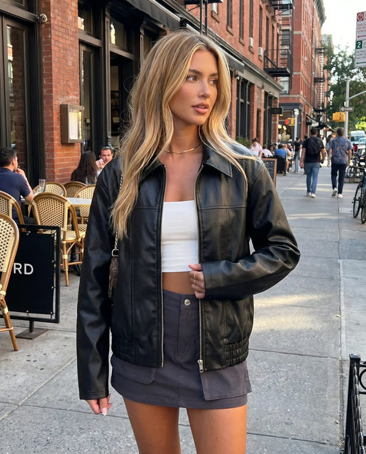 Lulani Relaxed Faux Leather Bomber Jacket_1