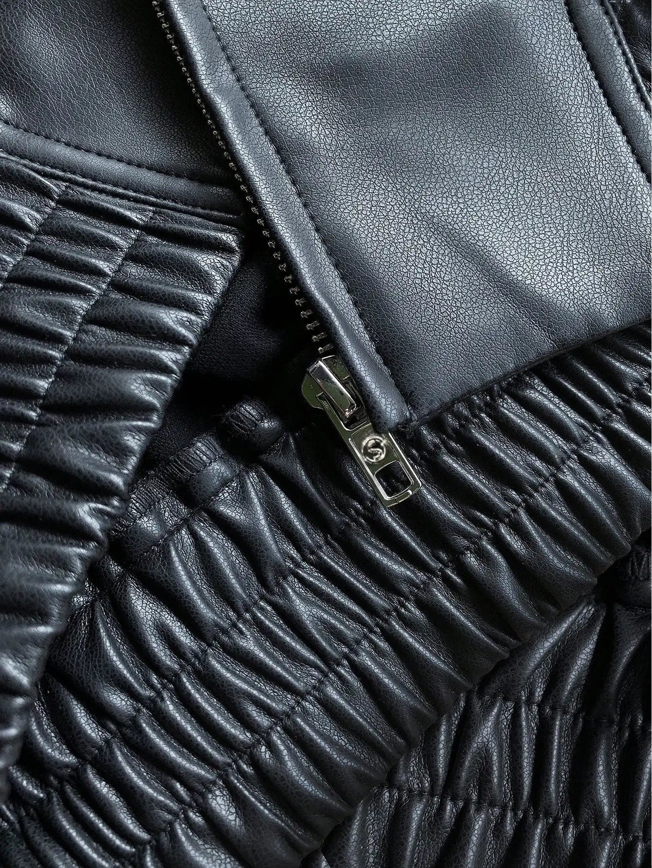 Lulani Relaxed Faux Leather Bomber Jacket