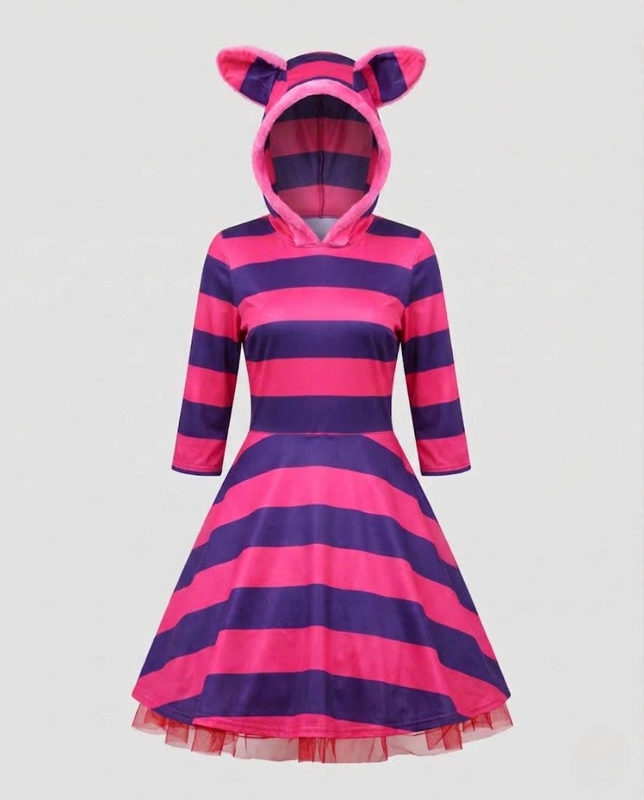 Katrine Hooded Cat Costume Dress_4