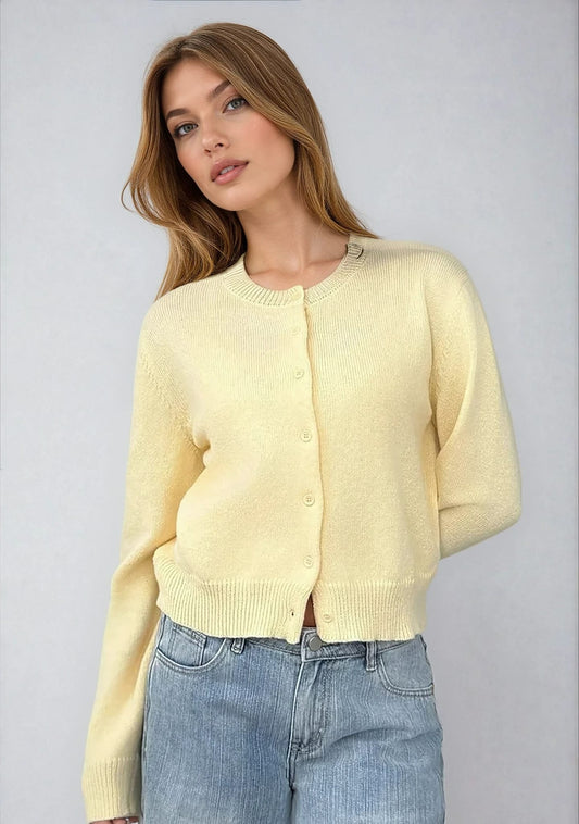 Oda Cropped Button Front Cardigan_1
