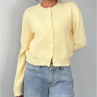 Oda Cropped Button Front Cardigan