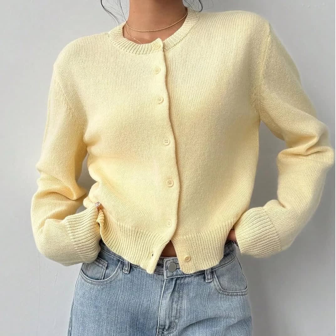 Oda Cropped Button Front Cardigan