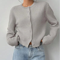 Oda Cropped Button Front Cardigan