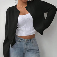 Oda Cropped Button Front Cardigan